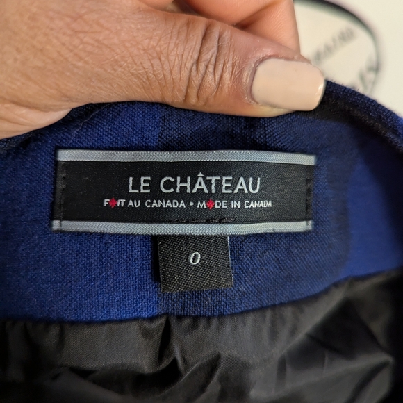 Le Château| Black and Blue Checkered Pencil Skirt - Picture 4 of 6